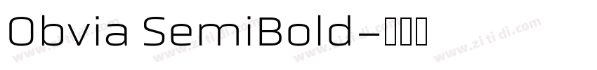 Obvia SemiBold字体转换